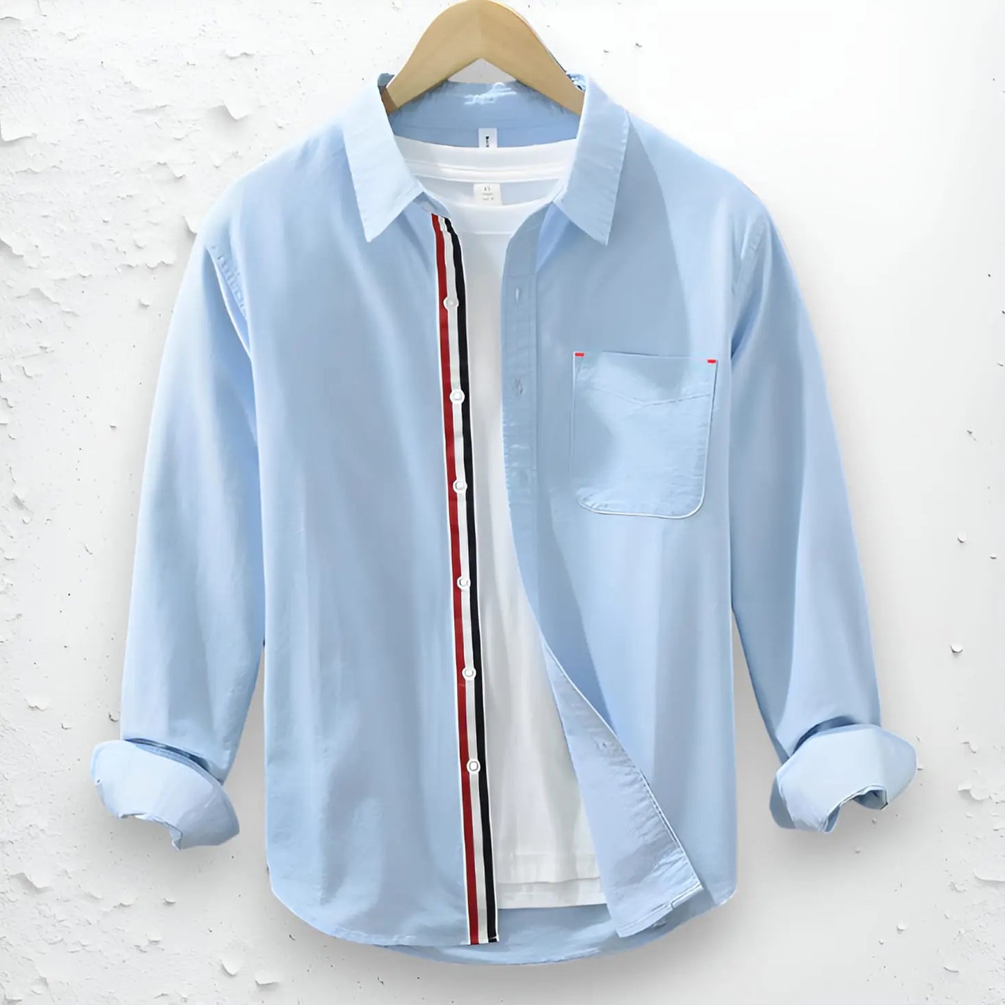 Sky Oxford Cotton full Sleeve Shirt