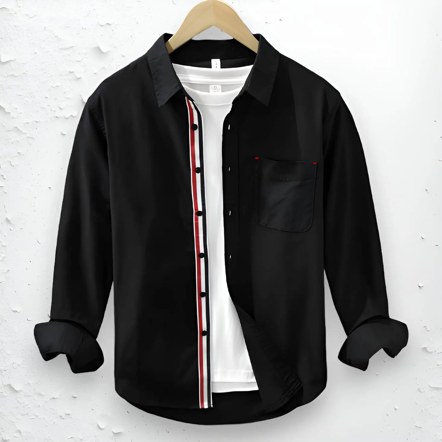 Black Oxford Cotton Full Sleeve Shirt