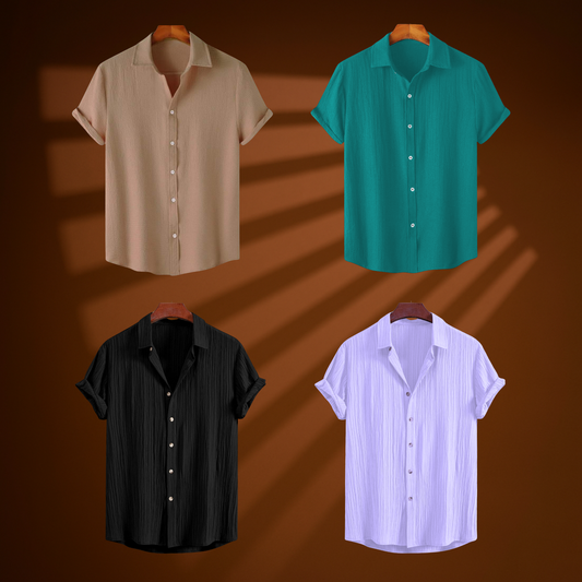 Beige Haze (H-710) + Midnight Crinkle (H-801) + Lavender Drift (H-805) + Teal Mist (H-620)