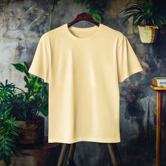 Cream Basic Tee