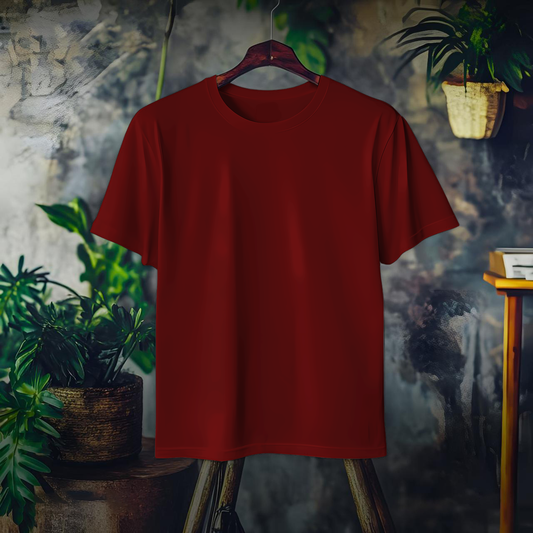 Maroon Basic Tee