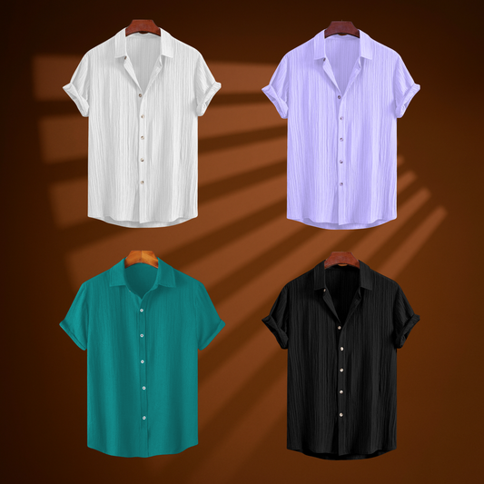 Midnight Crinkle (H-801) + White Aura (H-802) + Teal Mist (H-620) + Lavender Drift (H-805)