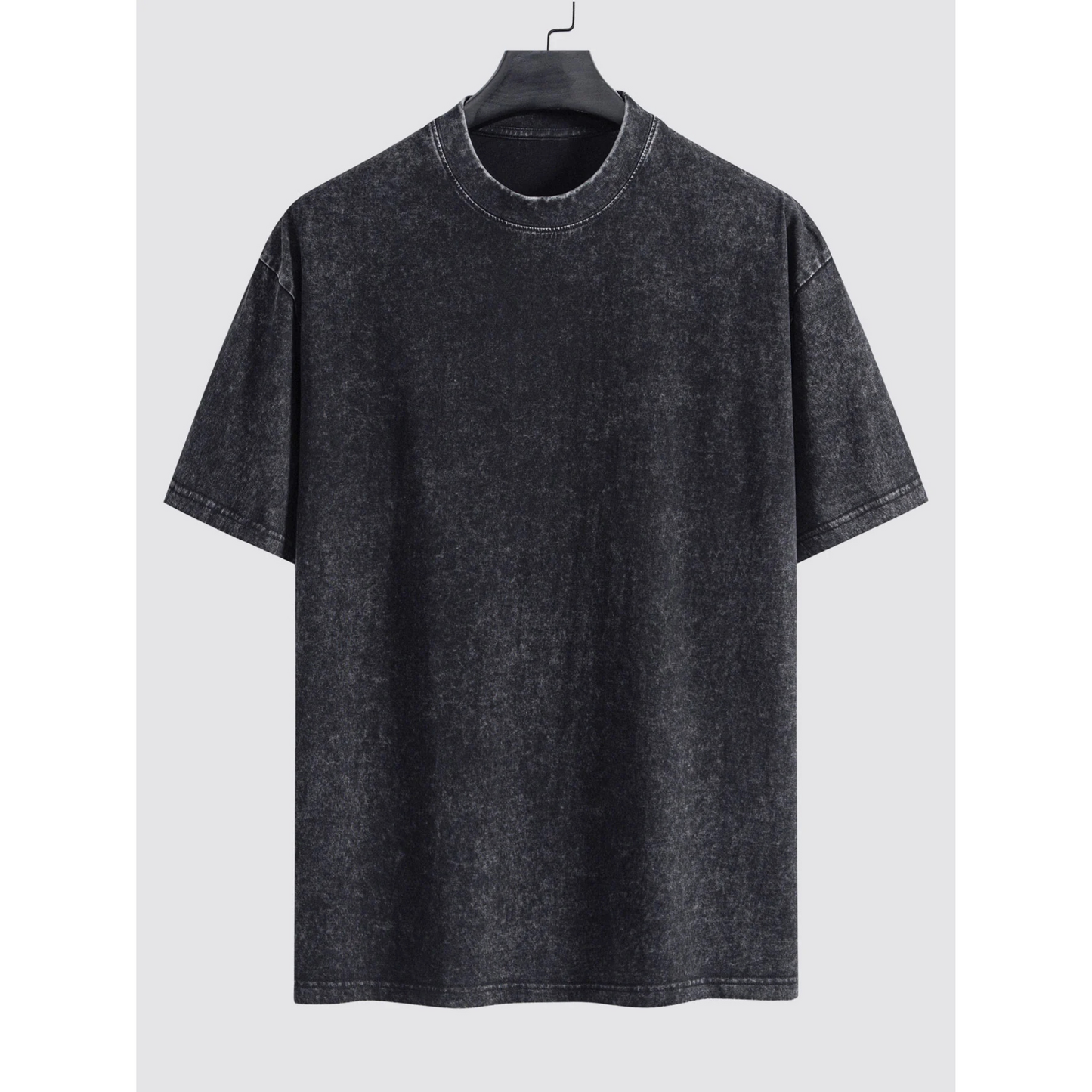 Basic Washed Distressed Drop Shoulder Oversize T-Shirt
